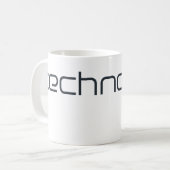 Kühle Technotext Techno Text Kaffeetasse (Vorderseite Links)
