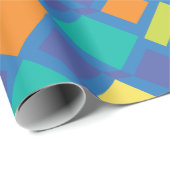 Kühle Töne Gingham Kinder-  Geschenkpapier (Rolleneckpunkt)