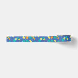 Kühle Tone Gingham-Muster für Kinder Ripsband