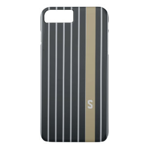 Kühle, trendige, maskuline schwarze graue Streifen Case-Mate iPhone Hülle