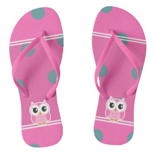 Kühle trendige Polka Dots mit süßer Eule Badesandalen