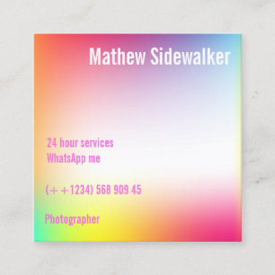 Kühle trendy Gradienten Quadratische Visitenkarte