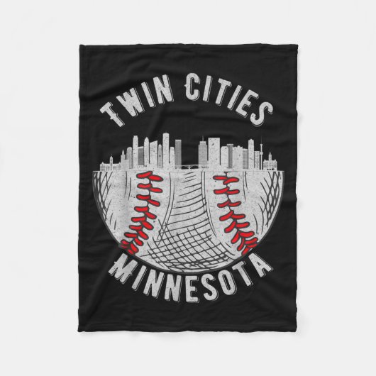 Kühle Twin Cities Minnesota Mn Baseball Skyline St Fleecedecke (Vorderseite)