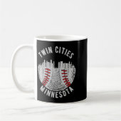 Kühle Twin Cities Minnesota Mn Baseball Skyline St Kaffeetasse (Links)