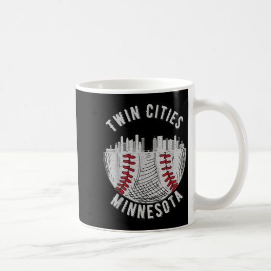 Kühle Twin Cities Minnesota Mn Baseball Skyline St Kaffeetasse (Rechts)