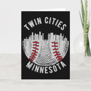 Kühle Twin Cities Minnesota Mn Baseball Skyline St Karte