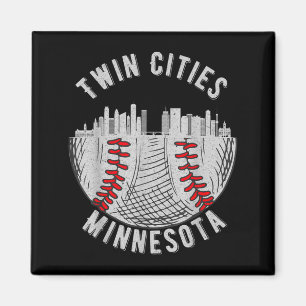 Kühle Twin Cities Minnesota Mn Baseball Skyline St Magnet
