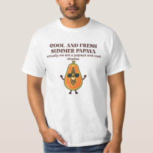 Kühle und frische Sommer-Papaya-Figur T-Shirt