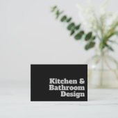 Kühle und klare Küche und Badezimmer Design Visitenkarte (Stehend Vorderseite)