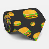 Kühle und lustige leckere Burger Muster Krawatte (Gerollt)