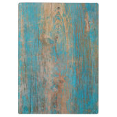 Kühle verwitterte blaue abblätternde Holzstruktur Klemmbrett (Rückseite)