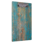Kühle verwitterte blaue abblätternde Holzstruktur Klemmbrett (Rechts)