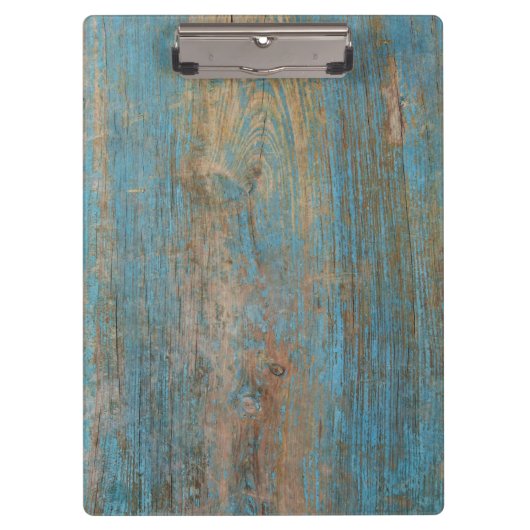 Kühle verwitterte blaue abblätternde Holzstruktur Klemmbrett (Vorderseite)