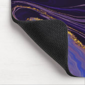 Kühle Violette Goldmarmorstruktur Mousepad (Ecke)