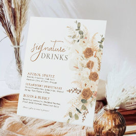 Kühle Wasserfarbe Terracotta Hochzeit Signature Dr Sockelschild