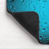 Kühle Wassertropfen blaues Mauspad (Ecke)