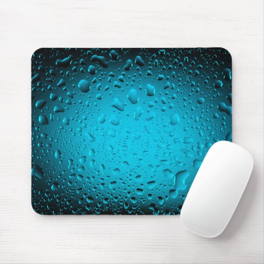 Kühle Wassertropfen blaues Mauspad (Mit Mouse)
