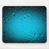 Kühle Wassertropfen blaues Mauspad (Vorne)