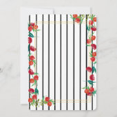 Kühle Watercolor Pomegranate Hochzeitseinladungen Einladung (Rückseite)