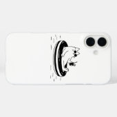 Kühle weiße Katze entspannt sich auf Pool Float So Case-Mate iPhone Hülle (Rückseite (Horizontal))