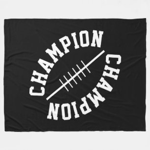 Kühle weiße Schräg-Schrift CHAMPION-Form auf Schwa Fleecedecke