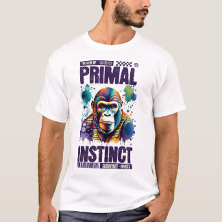 Kühle wilde Schimpansen-Kunst einzigartiges elegan T-Shirt