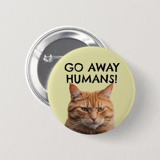 Kühlen mit der Katze, keine Menschen Button (Vorne & Hinten)