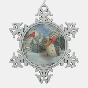 Kühlen mit Freunden Schneeflocken Zinn-Ornament