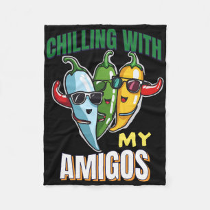 Kühlen mit meinen Amigos Cinco de Mayo Chilly Pepp Fleecedecke