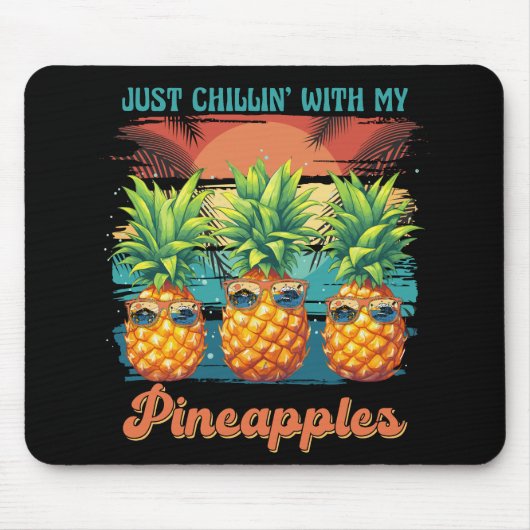 Kühlen mit meinen Ananas Sonnenbrille tropisch Mousepad (Vorne)