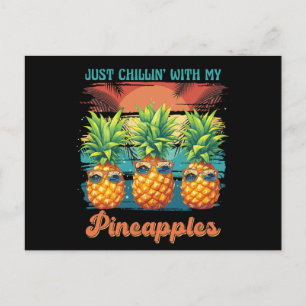 Kühlen mit meinen Ananas Sonnenbrille tropisch Postkarte