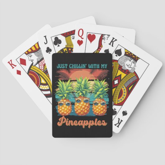 Kühlen mit meinen Ananas Sonnenbrille tropisch Spielkarten (Rückseite)