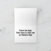 Kühlen Sie heraus für besten Vater Karte (Innenseite)