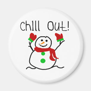 Kühlen Sie heraus Schneemann Magnet