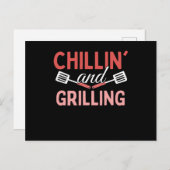 Kühlen und Grillen - Grill-GRILLEN Postkarte (Vorne/Hinten)