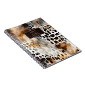 Kuhleopard Print Abstrakt Art Notizblock (Rechte Seite)