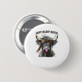 Kuhleopard Print - Happy Holiday Heifers Button (Vorne & Hinten)