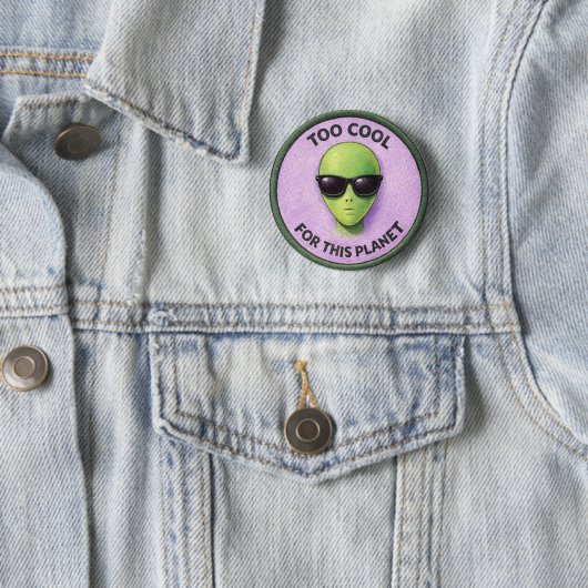 Kühler Alien-Button Button (Beispiel)