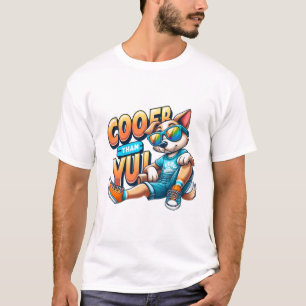 "Kühler als du" Hund in Regenbogen-Sonnenbrille T-Shirt