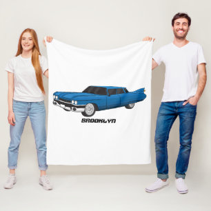 Kühler blauer Oldtimer von 1959 Fleecedecke