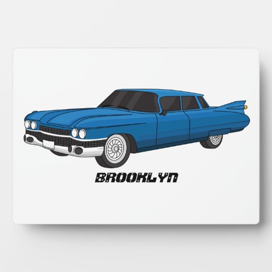Kühler blauer Oldtimer von 1959 Fotoplatte (Vorderseite)