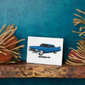 Kühler blauer Oldtimer von 1959 Fotoplatte (Seite)
