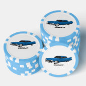 Kühler blauer Oldtimer von 1959 Pokerchips (Stapel)