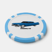 Kühler blauer Oldtimer von 1959 Pokerchips (Einzeln)