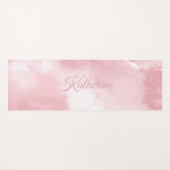 Kühler Blush-Pink-Wasserfarbe-Skriptname Yogamatte (Vorderseite (Horizontal))