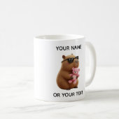 Kühler Capybara-Teddybär Personalisierter Becher Kaffeetasse (VorderseiteRechts)