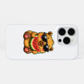 Kühler Capybara Wassermelone Sommer iPhone Hülle (Rückseite (Horizontal))