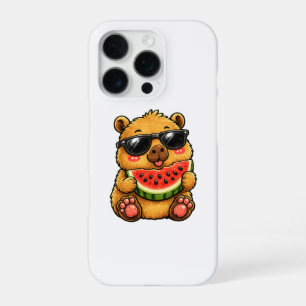 Kühler Capybara Wassermelone Sommer iPhone 16 Pro Hülle