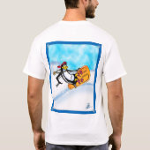 Kühler d-Pinguin - Snowboarding T-Shirt (Rückseite)
