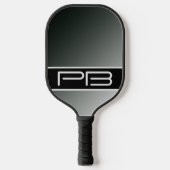 Kühler Gradient Moderner Doppelinitialen Schwarz G Pickleball Schläger (Vorderseite)